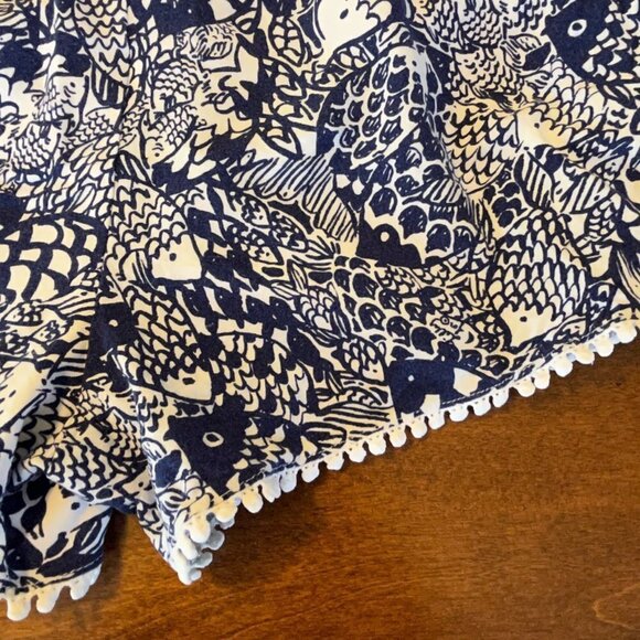 Lilly Pulitzer for Target blue white print pompom shorts medium - Picture 10 of 15
